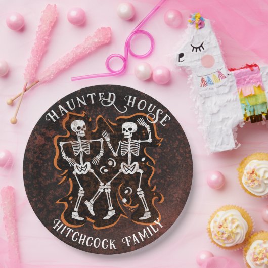 Halloween Party Haunted House Papieren Bordje (Feest)