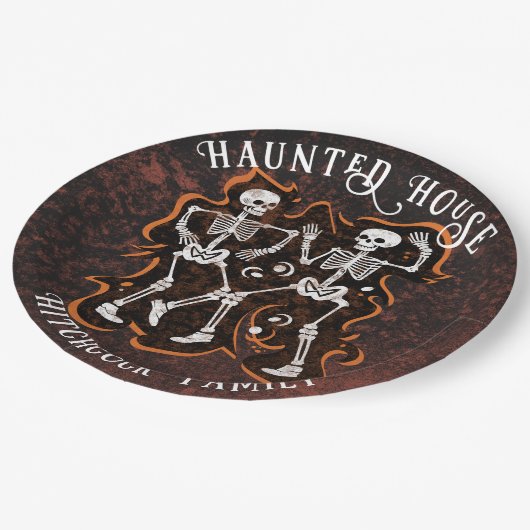 Halloween Party Haunted House Papieren Bordje (Gekanteld)