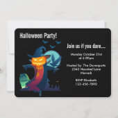 Halloween Party Haunted Scarecrow Invitation Kaart (Voorkant)