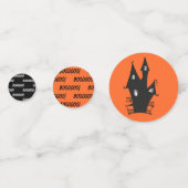 Halloween Party Heks Donker Huis Sinaasappel Confetti (Voorkanten)