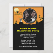 Halloween Party, Heks, Ghost, Cat, Voeg uw foto to Kaart (Voorkant)