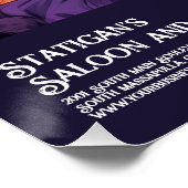 Halloween Party Heks Restaurant Cafe Poster teken (Hoek)