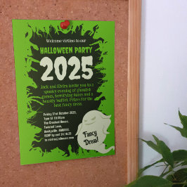 Halloween Party Helder Groene Ratten Creepy Crawli Kaart