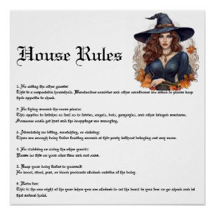 Halloween Party House Regels Perfect Poster
