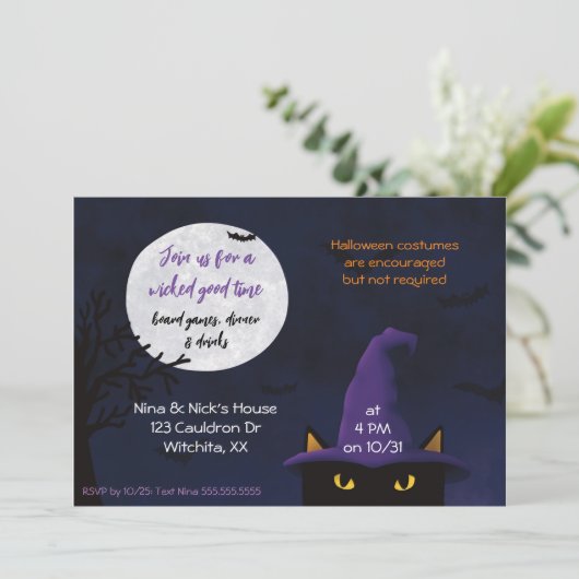 Halloween Party I Kaart (Staand voorkant)