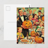  Halloween Party Illustratie Briefkaart (Voorkant / Achterkant)