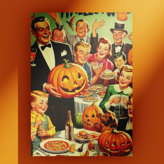Halloween Party Illustratie Briefkaart