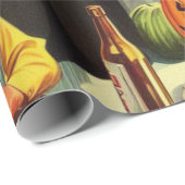 Halloween Party Illustratie Cadeaupapier (Rol Hoek)