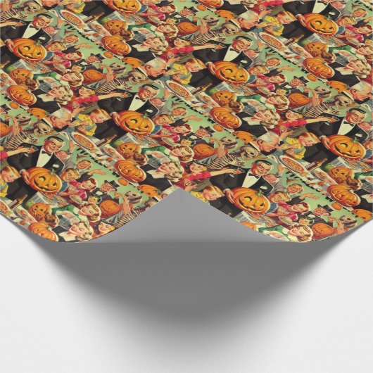  Halloween Party Illustratie Cadeaupapier (Hoek)