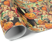  Halloween Party Illustratie Cadeaupapier (Rol Hoek)