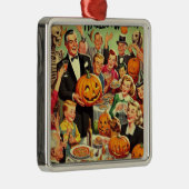  Halloween Party Illustratie Metalen Ornament (Rechts)