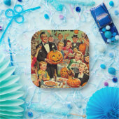  Halloween Party Illustratie Papieren Bordje (Feest)