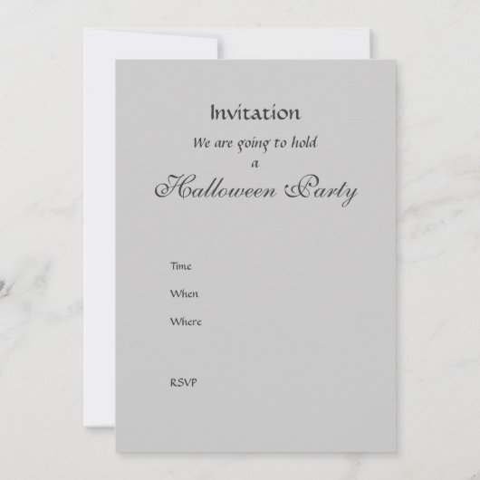 Halloween Party in dark Kaart (Achterkant)