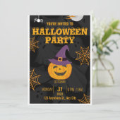 Halloween Party Invitation 2024: Spooky Fun! Kaart (Staand voorkant)