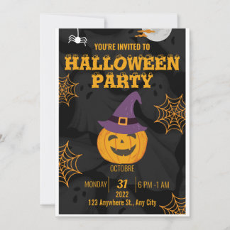 Halloween Party Invitation 2024: Spooky Fun! Kaart