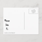 Halloween Party Invitation Black Cat Post Kaart (Achterkant)