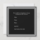 Halloween Party Invitation Black Kaart (Achterkant)