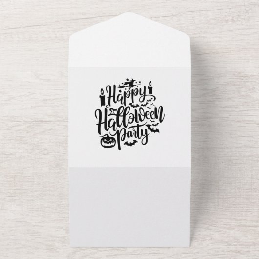 Halloween Party Invitation Card All In One Uitnodiging (Buitenkant)