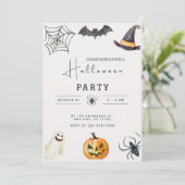 Halloween Party Invitation Card Kaart (Staand voorkant)