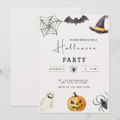 Halloween Party Invitation Card Kaart (Voorkant / Achterkant)