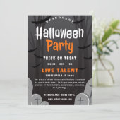 Halloween Party Invitation Card Kaart (Staand voorkant)