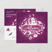 Halloween Party Invitation Card Kaart (Voorkant / Achterkant)