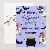 Halloween party invitation card kaart (Voorkant / Achterkant)