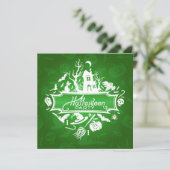 Halloween Party Invitation Card Kaart (Staand voorkant)