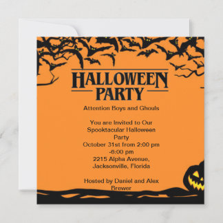 Halloween Party Invitation Card Kaart