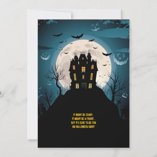 Halloween Party Invitation Card Kaart (Achterkant)