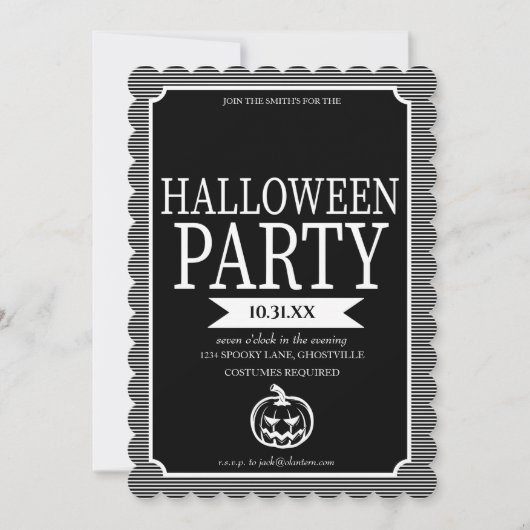 Halloween Party Invitation Card Kaart (Voorkant)