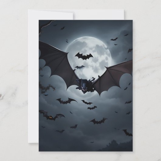 Halloween Party Invitation Card Save The Date (Achterkant)