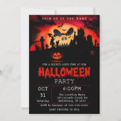 Halloween Party Invitation Creepy Kaart (Voorkant)