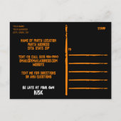 Halloween Party Invitation Cryptic Black Sinaasapp Uitnodiging Briefkaart (Achterkant)