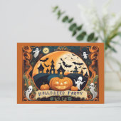 Halloween Party Invitation Enclosure Kaart (Staand voorkant)