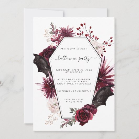 Halloween Party Invitation Flyer Kaart (Voorkant)