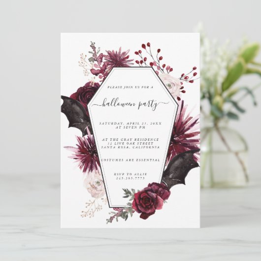 Halloween Party Invitation Flyer Kaart (Staand voorkant)