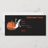Halloween Party Invitation Ghost Pumpkin Kaart (Voorkant)