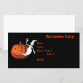 Halloween Party Invitation Ghost Pumpkin Kaart (Voorkant / Achterkant)