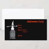Halloween Party Invitation Ghost Tombstone Kaart (Voorkant / Achterkant)