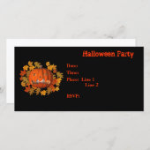 Halloween Party Invitation Jack O Lantern Kaart (Voorkant / Achterkant)