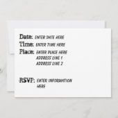 Halloween Party Invitation Jack O Lantern Leaves Kaart (Achterkant)