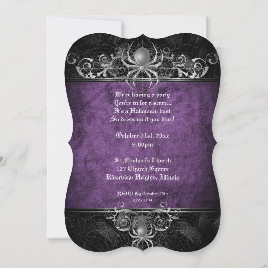 Halloween party Invitation Kaart (Achterkant)