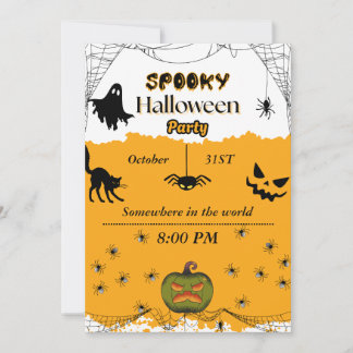 Halloween party invitation kaart