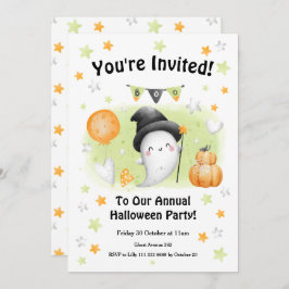 Halloween Party Invitation Little Boo Kaart