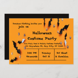 Halloween Party Invitation modern schattig design Kaart