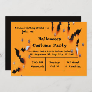 Halloween Party Invitation modern schattig design Kaart