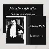 Halloween Party Invitation  Movie Night Kaart (Voorkant / Achterkant)