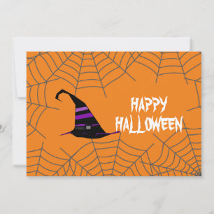 Halloween Party Invitation Oranje & Black Kaart