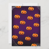 Halloween Party Invitation Pumpkins Aanpasbaar Kaart (Achterkant)